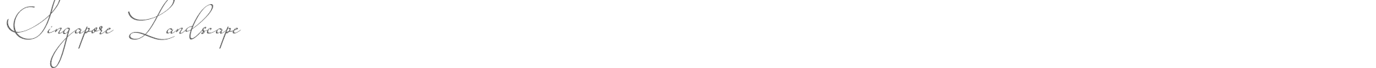 Sample characters Singapore Landscape Font